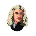 Caricature of Isaac Newton Royalty Free Stock Photo